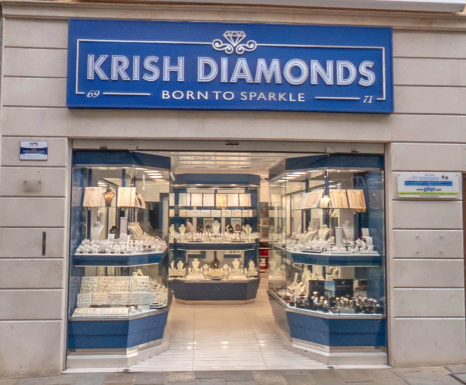 Krish Diamonds boutique on Main Street, Gibraltar